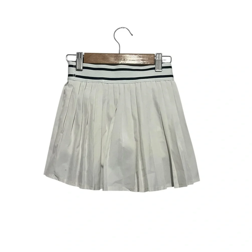 Abercrombie & Fitch Kids White Pleated Skort YPB Girls Size 7/8 Pockets